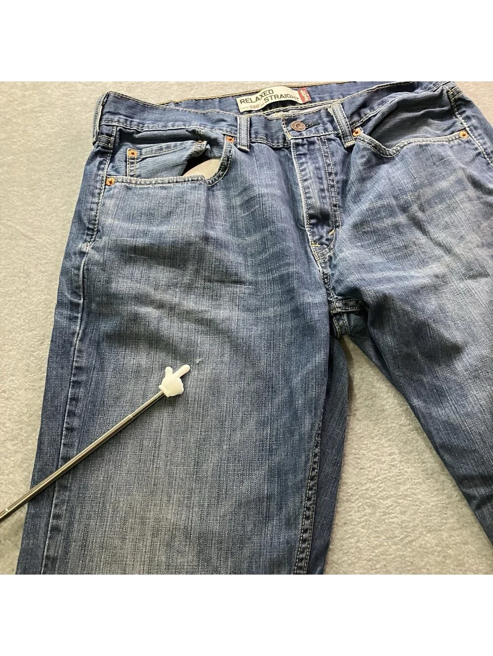 Levis 559 Jeans Mens 33x32 Blue Relaxed Fit Straight Leg Denim Light Wash Y2K